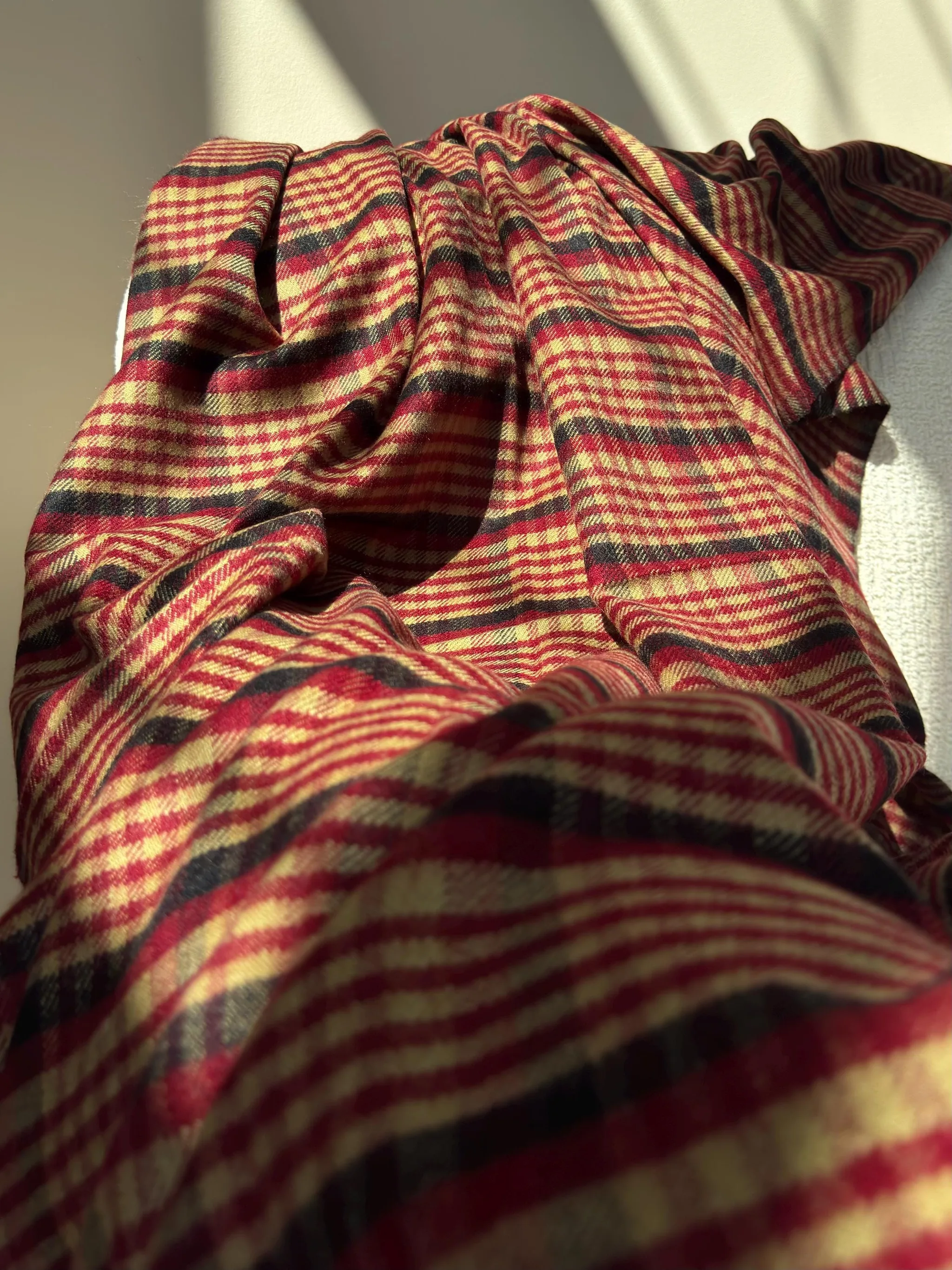 Shawl, Lohi, Checkered, Punjabi, Indian, Rustic, Meditation, Mindfullness, Yoga, Wool, Winter, photo 7