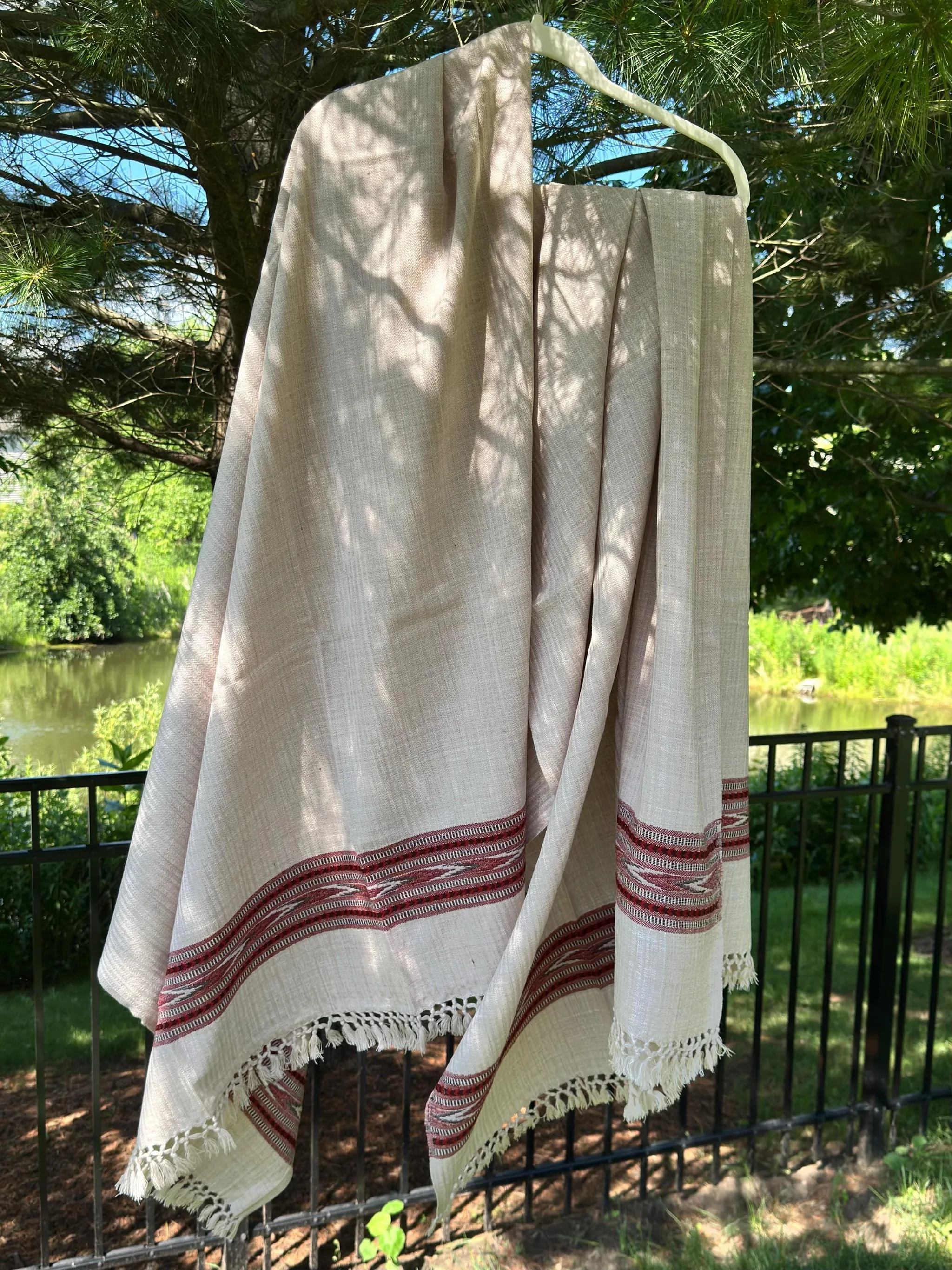 Shawl, Kullu, Indian, Handwoven, Himachal Pradesh, Wool, Meditation, Earthy, Himalayas, photo 1