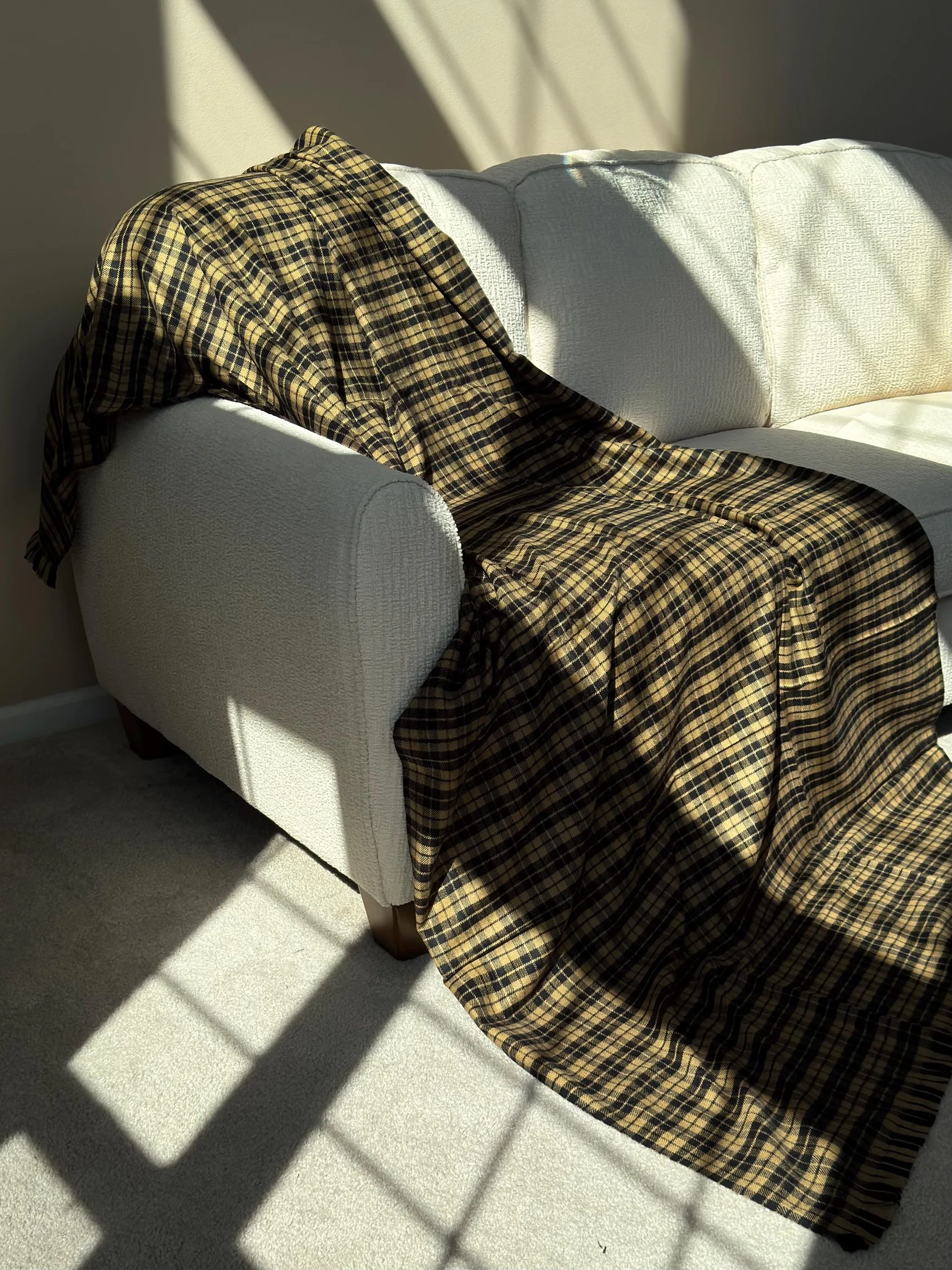 Shawl, Lohi, Checkered, Daks, England, British, Punjabi, Indian, Rustic, Meditation, Mindfulness, Yoga, Wool, Winter, photo 3