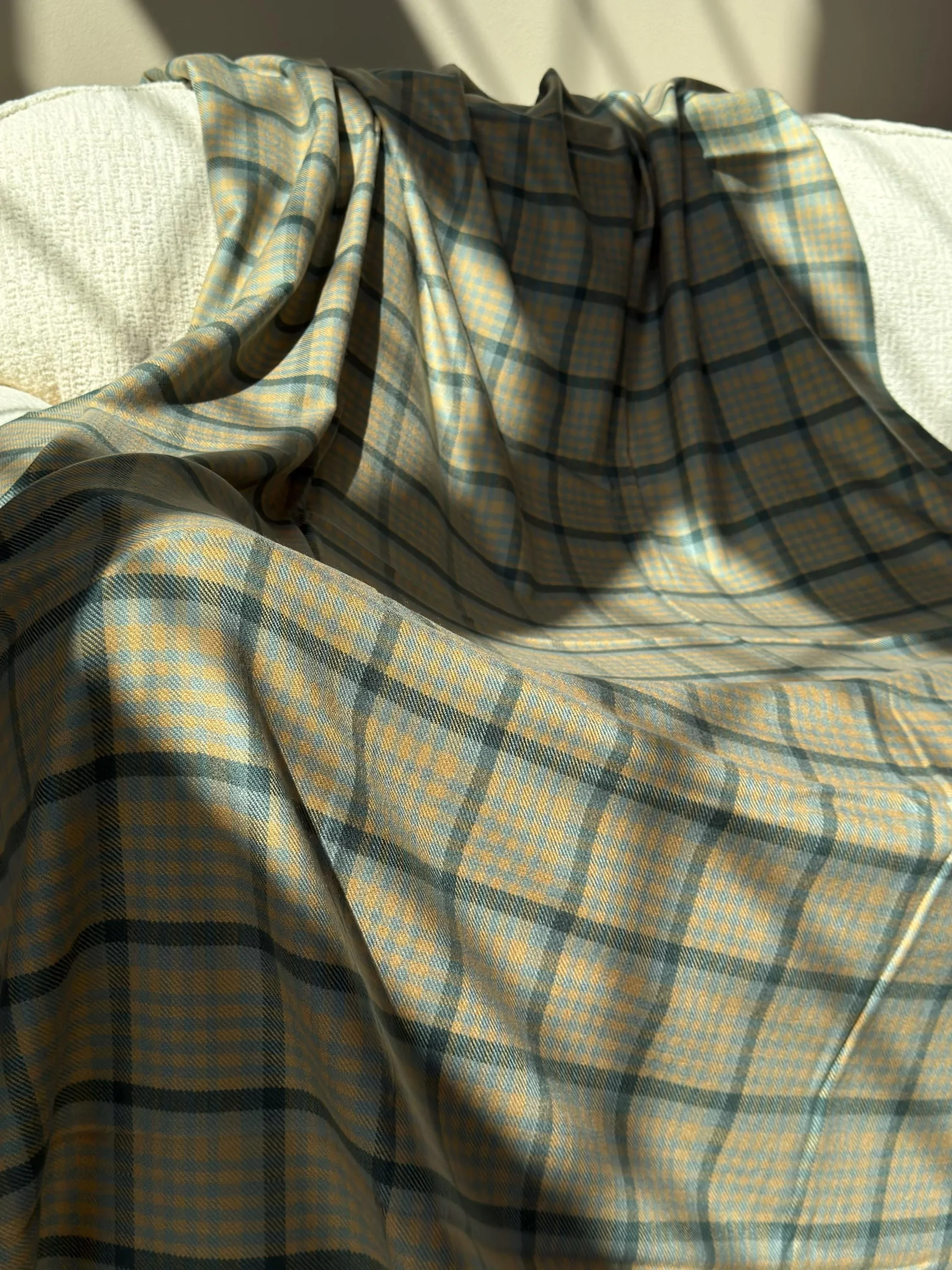 Shawl, Lohi, Checkered, Punjabi, Indian, Rustic, Meditation, Mindfullness, Yoga, Wool, Winter, photo 6