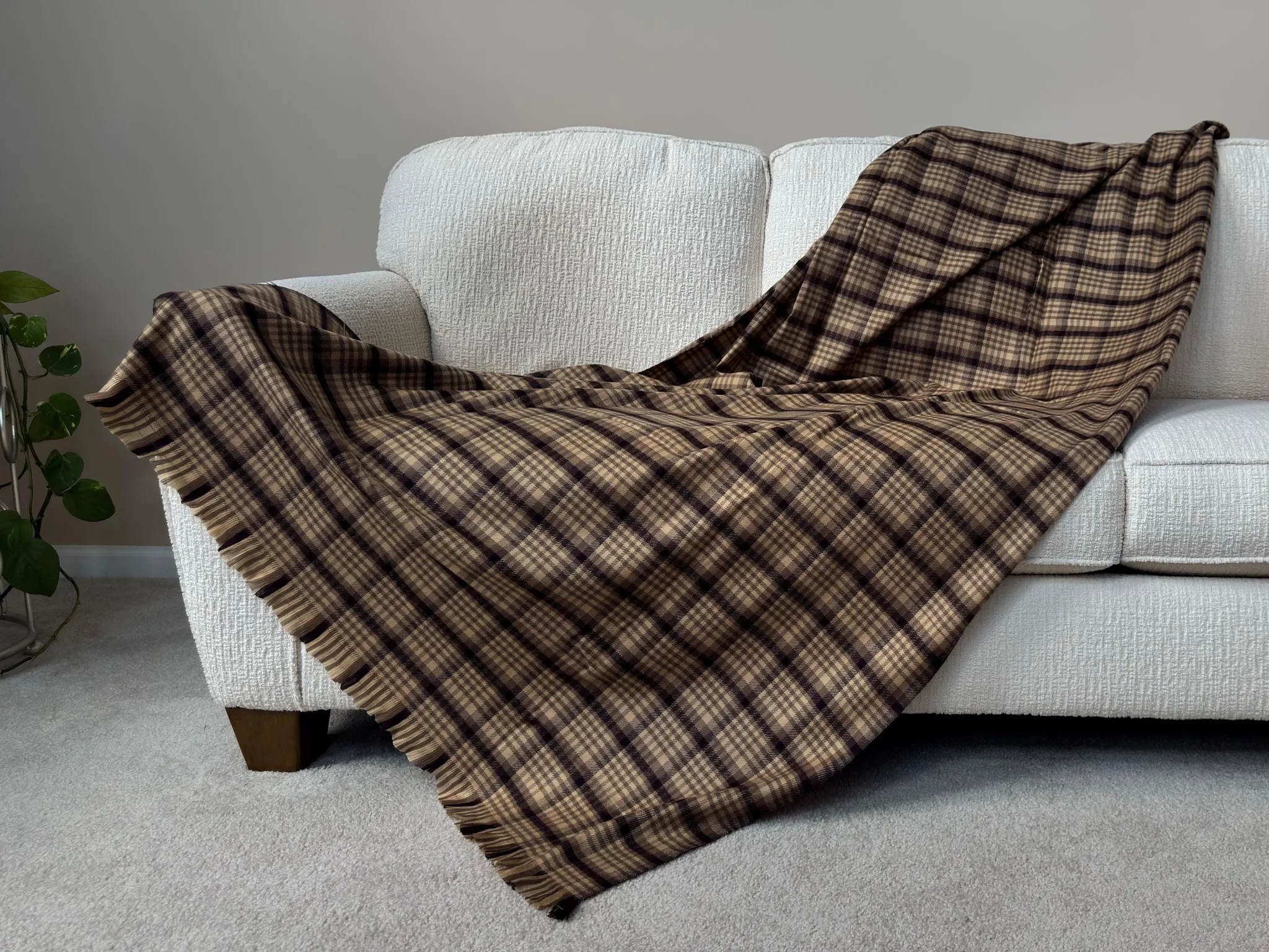 Shawl, Lohi, Checkered, Punjabi, Indian, Rustic, Meditation, Mindfullness, Yoga, Wool, Winter, photo 4