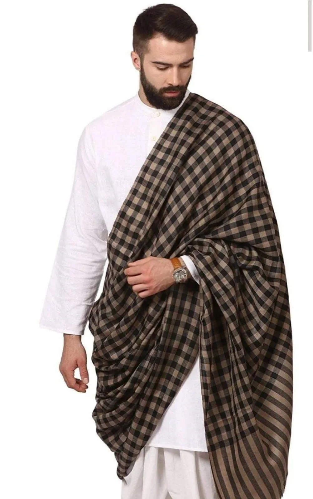 Shawl, Check, Woven, Indian, Pashmina, Wool, Comfort, Warmth, Elegant, Stylish, photo 5